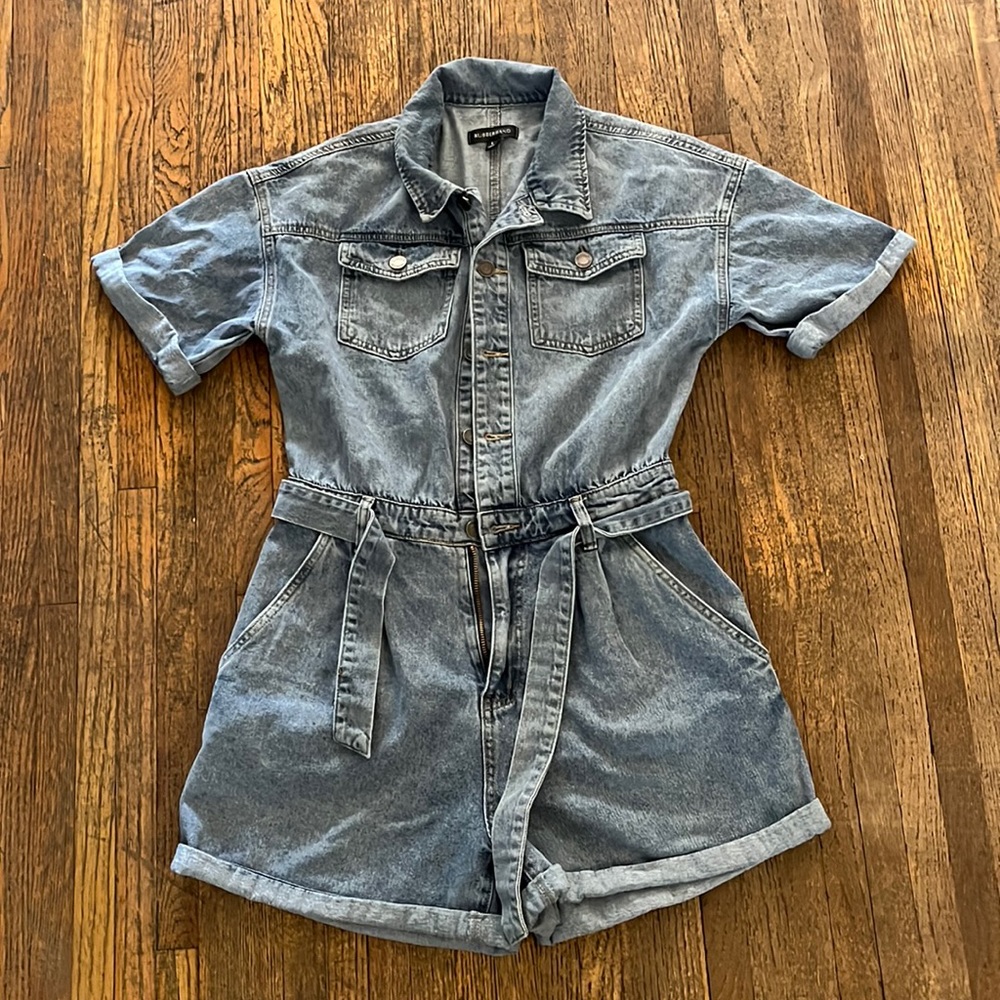 Rubberband Short Jean Romper Size L